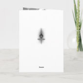 Donkere bloem gotische roos schedel verjaardag kaart (Achterkant)