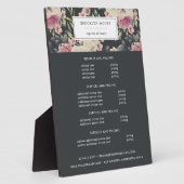Donkere bloem logo prijsplaat fotoplaat (Zijkant)