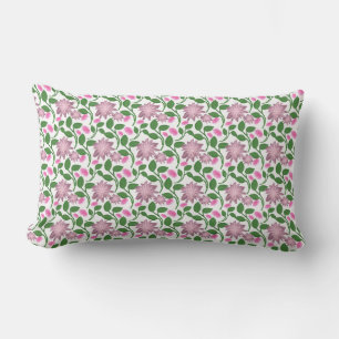 Donkere bloem naadloos patroon Roze bloemen Groene Kussen