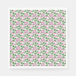 Donkere bloem naadloos patroon Roze bloemen Groene Servet