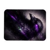 Donkere Bloem Raven Flexibele Magneet (Horizontaal)