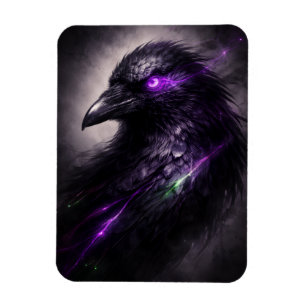Donkere Bloem Raven Flexibele Magneet