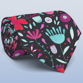 Donkere bloem Waterverf Stropdas