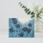 Donkere bloemen briefkaart (Staand voorkant)