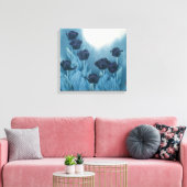 Donkere bloemen canvas afdruk (Insitu (Woonkamer))