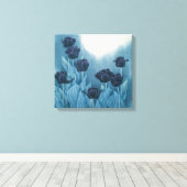 Donkere bloemen canvas afdruk (Insitu (Houten vloer))