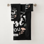 Donkere bloemen Christelijke kunst - Psalm 56:3 Bad Handdoek (Insitu)