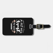 Donkere bloemen Christelijke kunst - Psalm 56:3 Bagagelabel (Voorkant horizontaal)