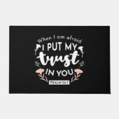 Donkere bloemen Christelijke kunst - Psalm 56:3 Deurmat (Voorkant)