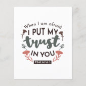 Donkere bloemen Christelijke kunst - Psalm 56:3 Flyer (Achterkant)