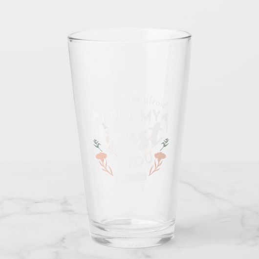 Donkere bloemen Christelijke kunst - Psalm 56:3 Glas (Achterkant)