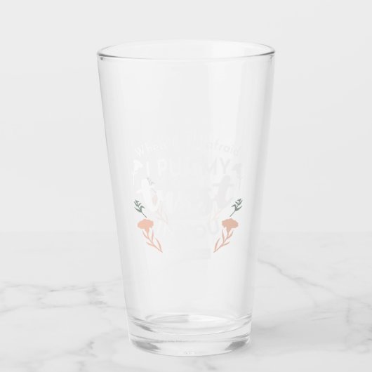 Donkere bloemen Christelijke kunst - Psalm 56:3 Glas (Voorkant)