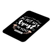 Donkere bloemen Christelijke kunst - Psalm 56:3 Magneet (Linkerzijde)