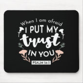 Donkere bloemen Christelijke kunst - Psalm 56:3 Muismat (Voorkant)