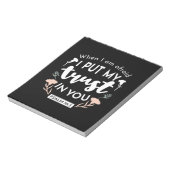 Donkere bloemen Christelijke kunst - Psalm 56:3 Notitieblok (Linkerzijde)