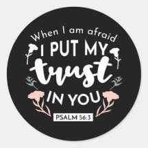 Donkere bloemen Christelijke kunst - Psalm 56:3