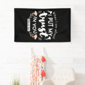 Donkere bloemen Christelijke kunst - Psalm 56:3 Spandoek (Insitu)