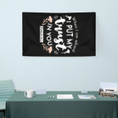 Donkere bloemen Christelijke kunst - Psalm 56:3 Spandoek (Beurs)