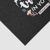 Donkere bloemen Christelijke kunst - Psalm 56:3 Tissuepapier