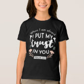 Donkere bloemen Christelijke kunst - Psalm 56:3 Tri-Blend Shirt (Voorkant)