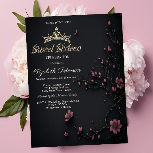 Donkere bloemen Donker Gotisch Zoet 16 Kaart