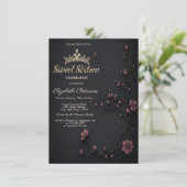 Donkere bloemen Donker Gotisch Zoet 16 Kaart (Staand voorkant)