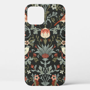 Donkere bloemen en vogels naadloos Case-Mate iPhone case