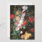 Donkere bloemen esthetische verjaardagsfeestje uit kaart (Achterkant)