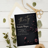 Donkere Bloemen Gothic 30e Verjaardag Kaart