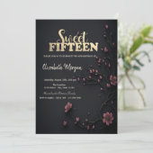 Donkere bloemen Gotische 5e verjaardag Kaart (Staand voorkant)