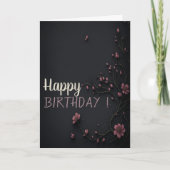 Donkere bloemen Gotische Verjaardag Kaart (Voorkant)