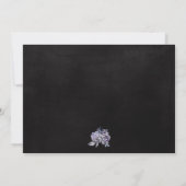 Donkere Bloemen Gotische Zwart Paarse Halloween Hu Bedankkaart (Achterkant)