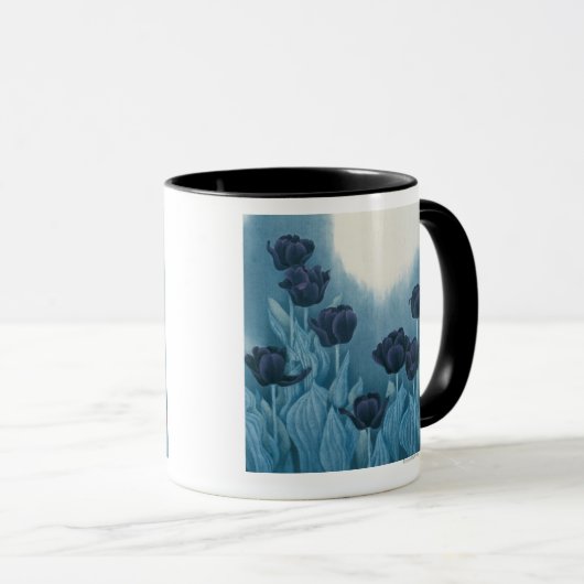 Donkere bloemen mok (Voorkant rechts)