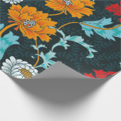 Donkere  bloemen naadloos patroon vi cadeaupapier (Hoek)