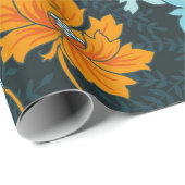 Donkere  bloemen naadloos patroon vi cadeaupapier (Rol Hoek)