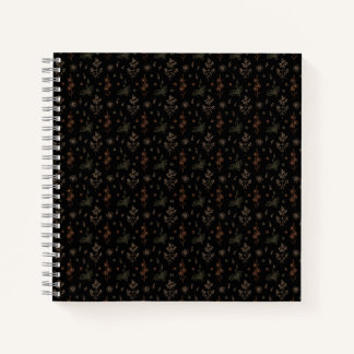 Donkere bloemen notitieboek