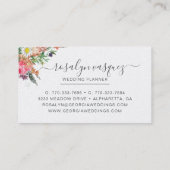  Donkere Bloemen op Zwart | Signature Visitekaartje (Achterkant)