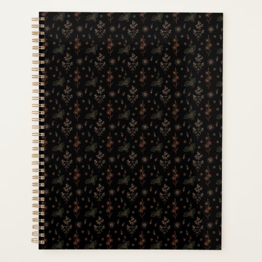 Donkere bloemen planner (Voorkant)