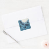 Donkere bloemen vierkante sticker (Envelop)