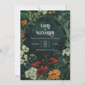  donkere bloemenbruiloft uitnodigingen (Voorkant)