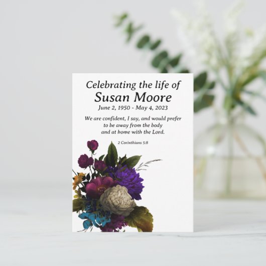 Donkere Bloemendefilé Briefkaart (Staand voorkant)