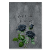 Donkere bloemengotische stijl kaart (Achterkant)