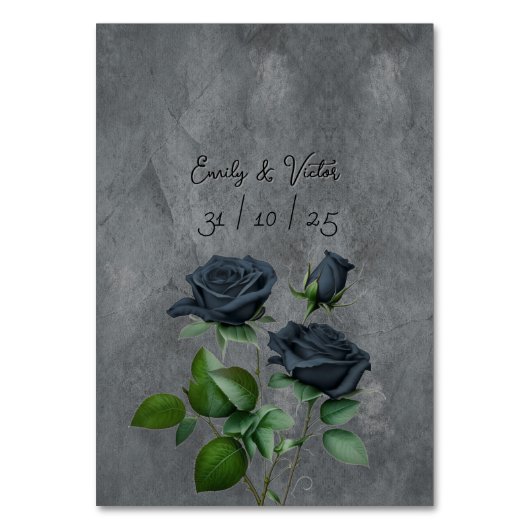 Donkere bloemengotische stijl kaart (Achterkant)