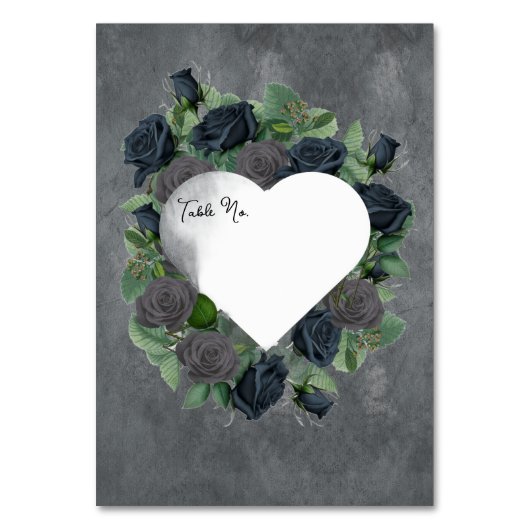 Donkere bloemengotische stijl kaart (Voorkant)