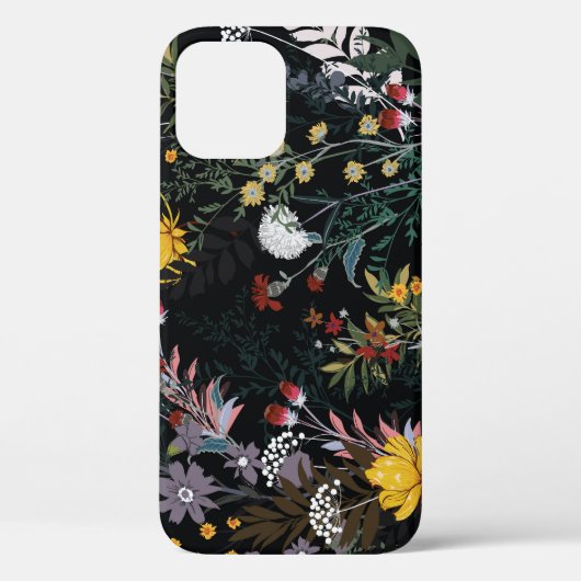 Donkere bloementuin: bloeiend nachtpatroon Case-Mate iPhone case (Achterkant)