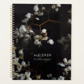 Donkere bloemesthetiek planner (Voorkant)