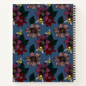 Donkere bloempatroon samenstelling notitieboek (Achterkant)