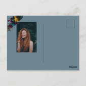 Donkere Bloemrijke Begrafenis Briefkaart (Achterkant)