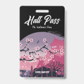 Donkere Bloesem Hal Pas Badge (Achterkant)