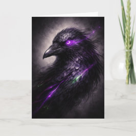 Donkere Bloom Raven Wenskaart Kaart